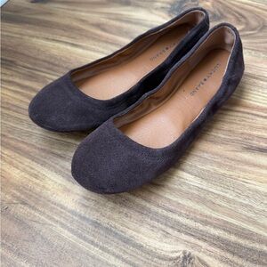 Lucky Brand Women's Dark Brown Suede Loafers